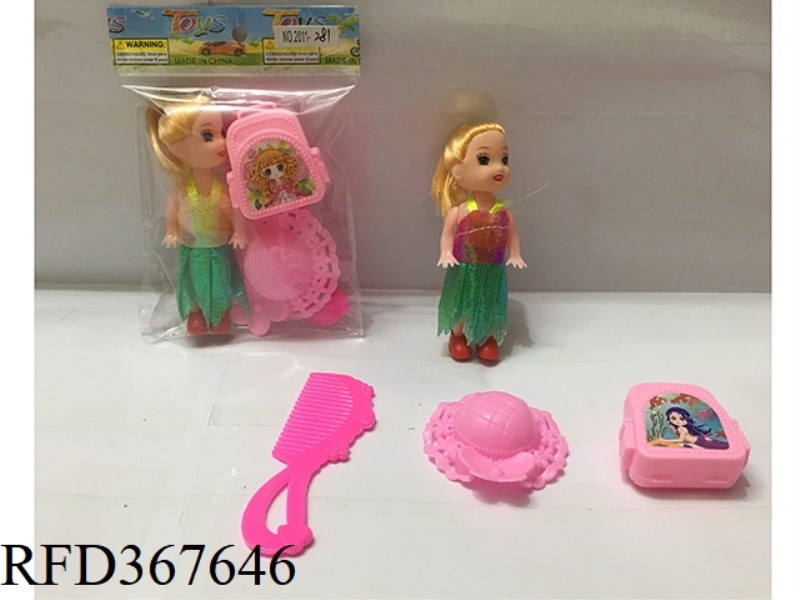 3 INCH SMALL BARBIE WITH 3 SETS