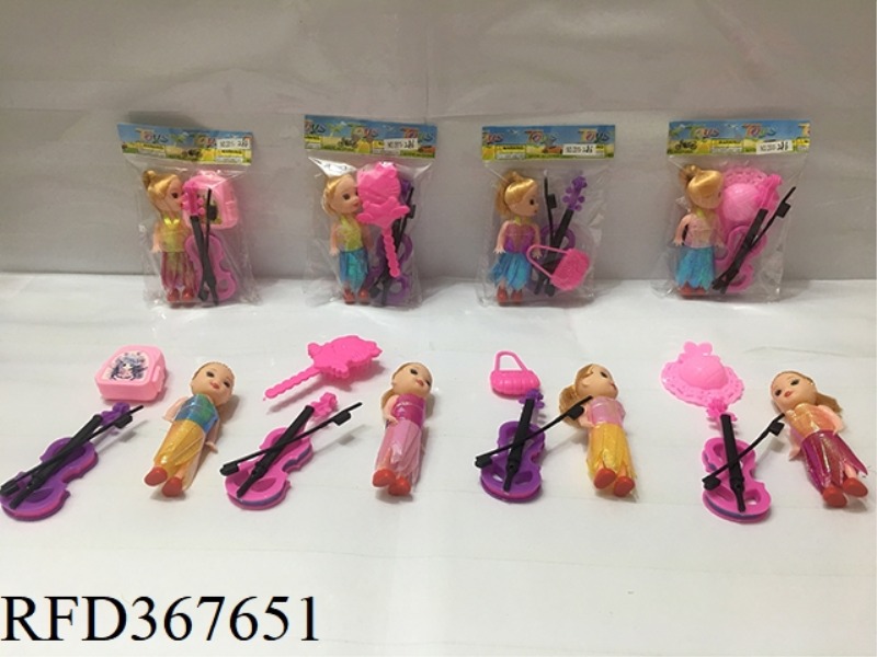 4 STYLES OF 3 INCH SMALL BARBIE WITH 2 SETS
