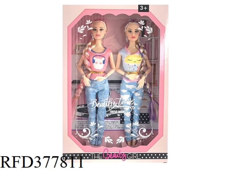 11.5-INCH 9-JOINT SOLID BRAID BARBIE SPORTSWEAR TWO MIXED OUTFITS