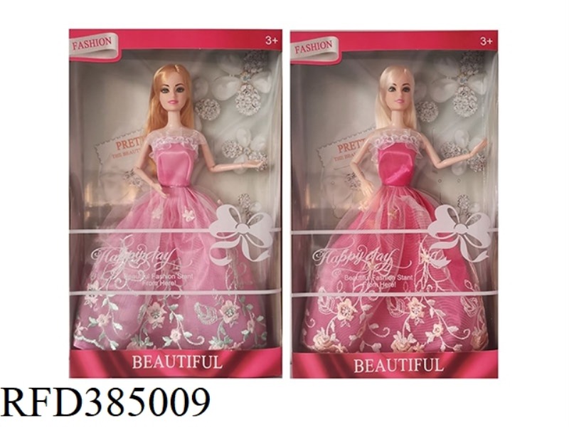 11.5-INCH 9-JOINT REAL WEDDING DRESS BARBIE 2 ASSORTED