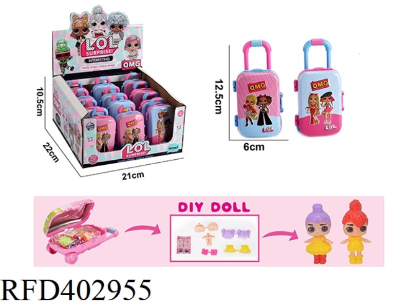 SURPRISE DOLL SUITCASE (WITH DOLL)12PCS