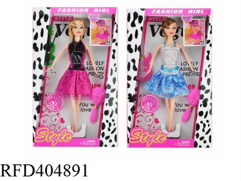 11.5 INCH SOLID BODY FASHION BARBIE TWO MIXED