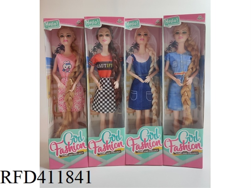 11 INCH SOLID BODY JOINT BARBIE 4 ASSORTED