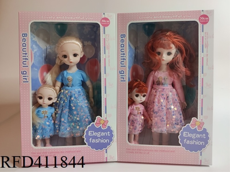 12-INCH MULTI-JOINT + 6-INCH MULTI-JOINT SOLID BODY DOLL 2 ASSORTED