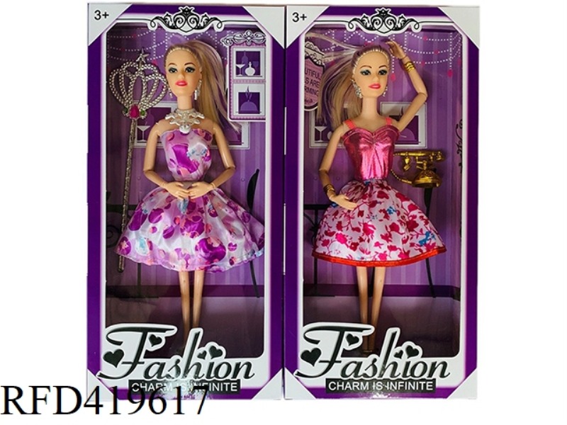 HIGH-END BOXED 11.5-INCH SOLID BODY WITH 9 JOINTS FASHION BARBIE WITH ACCESSORIES 2 MIXED