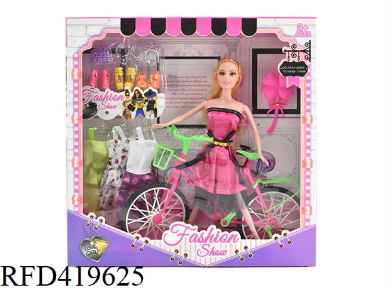 THE NEW 11.5-INCH SOLID FASHION SHORT SKIRT PRINCESS BARBIE BELT BICYCLE SHOE SET AND CLOTHES CAN BE