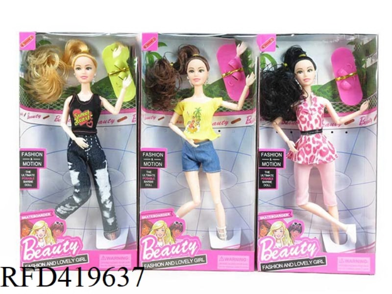 3 HIGH-END 11-INCH SOLID BODY 9-JOINT FASHION GIRLS ASSORTED WITH ACCESSORIES