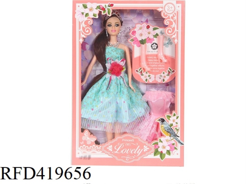 HIGH-END WEDDING DRESS 11.5-INCH REAL PRINCESS BARBIE WITH ACCESSORIES