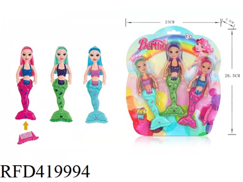 3 PIECES OF 7-INCH MERMAID