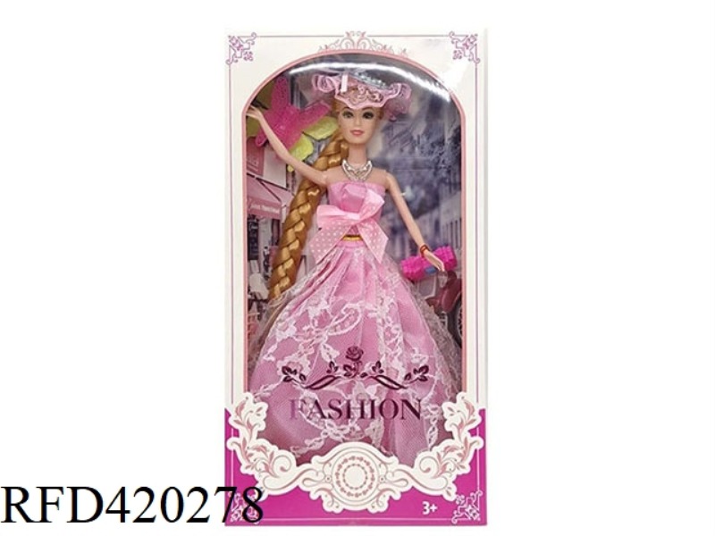 11.5-INCH SOLID BARBIE WITH TOTE BAG AND BUTTERFLY ACCESSORIES