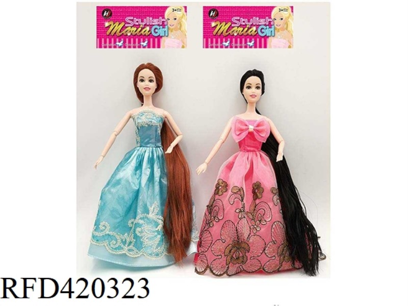 11.5-INCH 9-JOINT SOLID FASHION WEDDING DRESS BARBIE 1 BAG 1 PAIR OF 2 ASSORTED