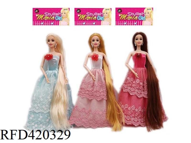 11.5-INCH 9-JOINT REAL-BODY FASHION WEDDING DRESS BARBIE 1 BAG 1 PIECE OF 3 MIXED