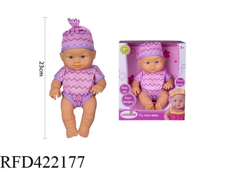 9 INCH FULL BODY, FIXED EYE DOLL, WITHOUT IC