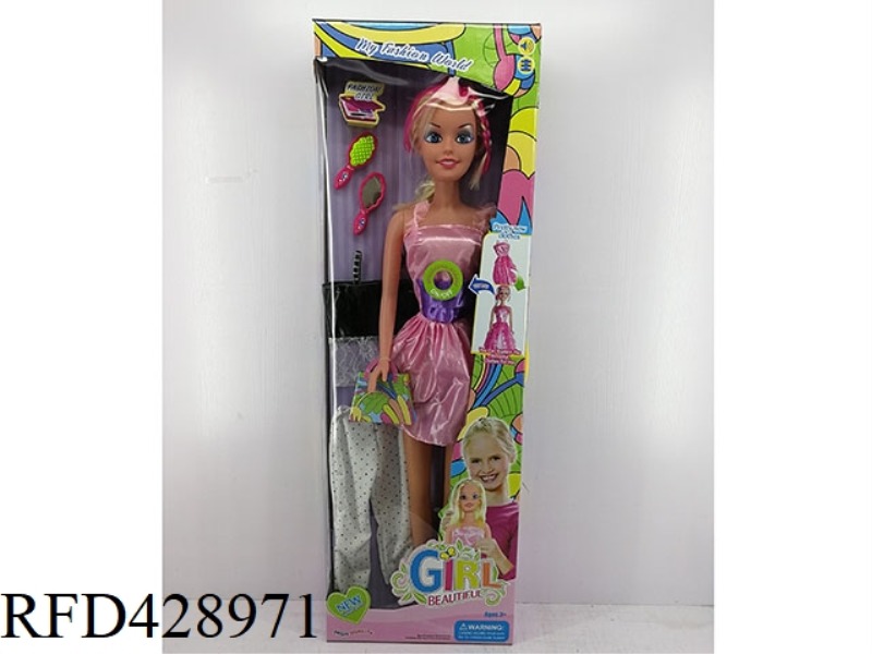 36 INCH BARBIE WITH IC WITH CLOTHES + ACCESSORIES
