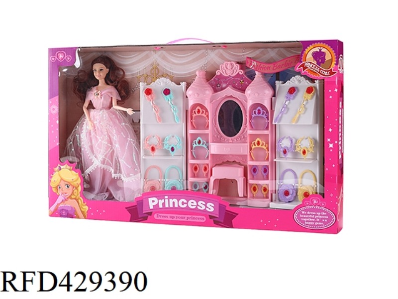 11 INCH KNUCKLE SKIRT BARBIE WITH CASTLE