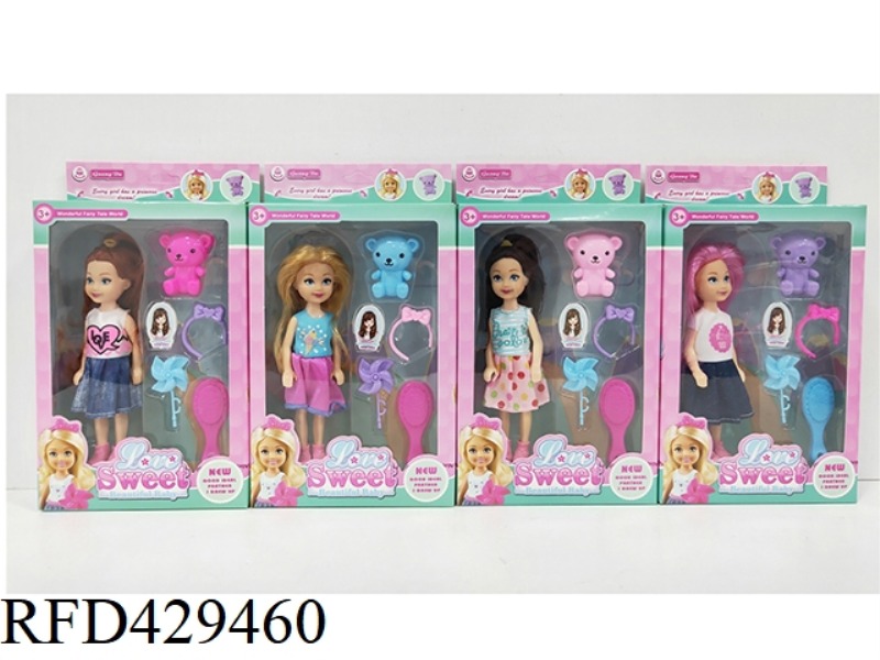 5 INCH BARBIE (4 MIXED WITH ACCESSORIES)