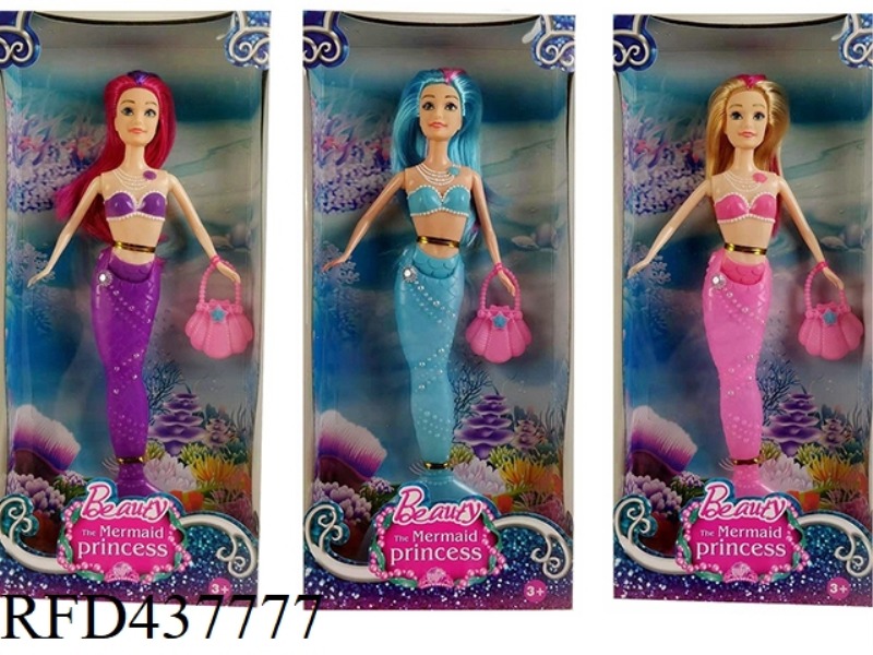 SOLID 12-INCH MERMAID BARBIE 3-COLOR MIXED WITH LIGHTS WITH ACCESSORIES AND LIGHTS