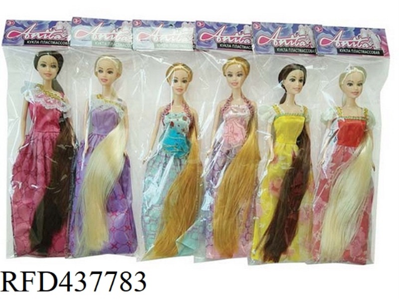 6 PIECES OF 11.5 INCH REAL BODY RAPUNZEL BARBIE FIVE MIXED