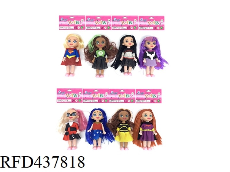 SINGLE 6-INCH FULL-SIZE DC SUPERHERO GIRL (8 MIXED CLOTHES)