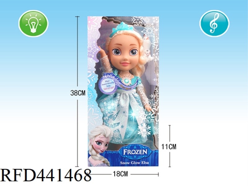 14 INCH PRINCESS ELSA (LIGHT AND MUSIC) ENGLISH AND SPANISH BILINGUAL 400 SECONDS IC