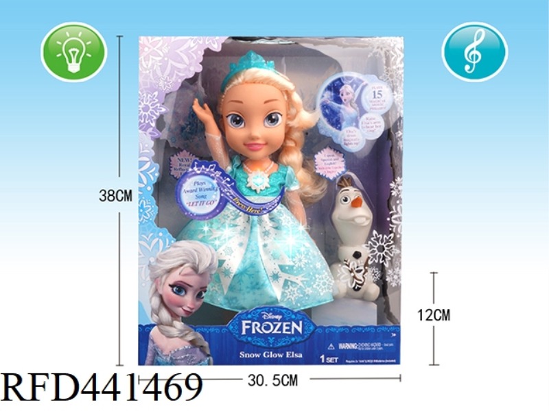 14 INCH PRINCESS ELSA (LIGHT AND MUSIC) ENGLISH AND SPANISH BILINGUAL 400 SECONDS IC