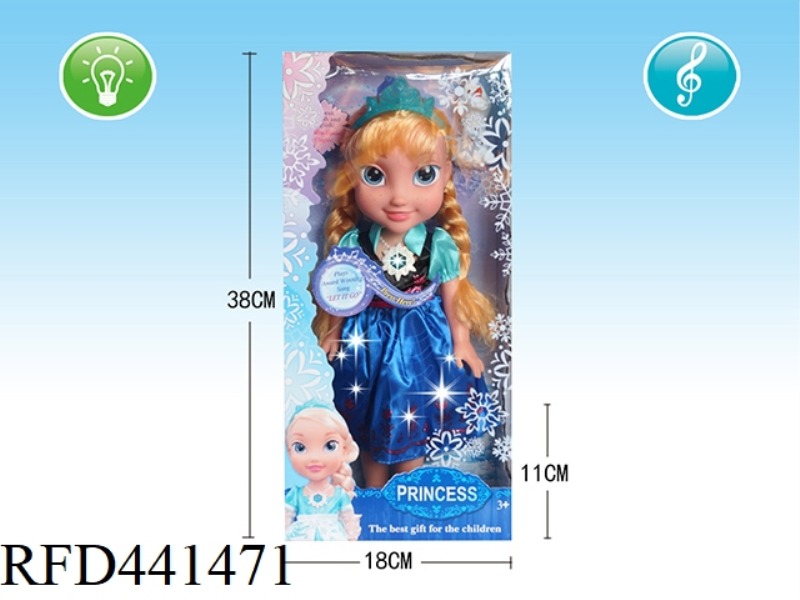 14 INCH PRINCESS ANNA (LIGHT AND MUSIC) ENGLISH AND SPANISH BILINGUAL 400 SECONDS IC