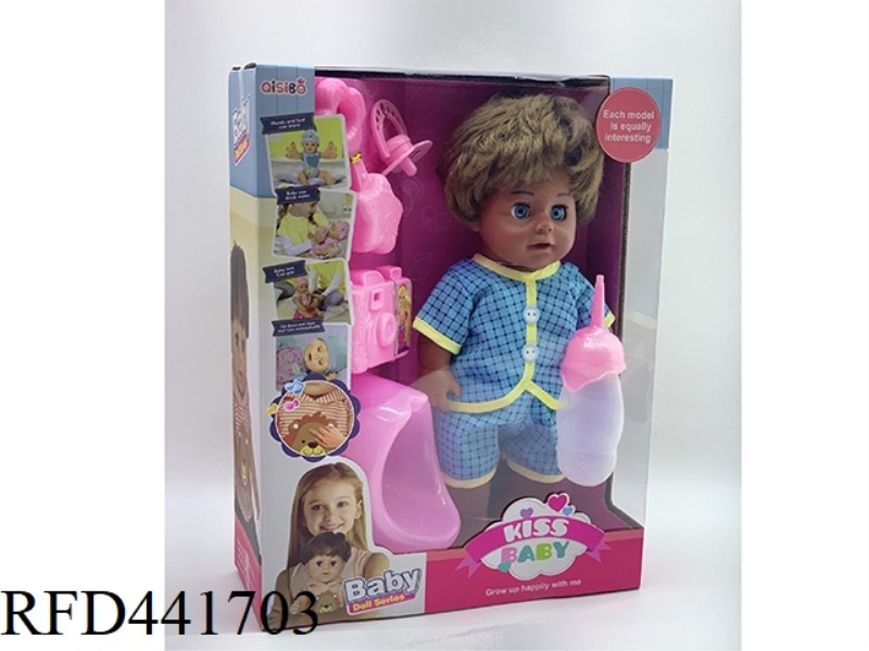 12 INCH DRINK WATER, URINATE, LIVE EYES, DARK SKIN DOLL HEAD, LIMBS, TAPE LINED IC