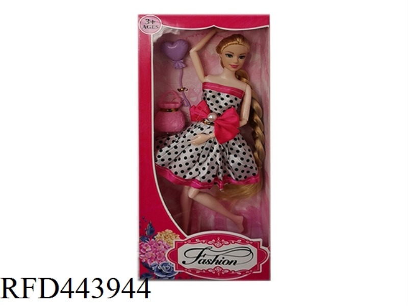11.5-INCH SOLID 12 JOINT FASHION SKIRT BARBIE WITH SMALL BALLOON AND SMALL BAG