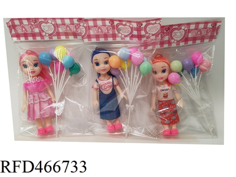 6 INCH DOLL WITH BALLOON SINGLE MIX