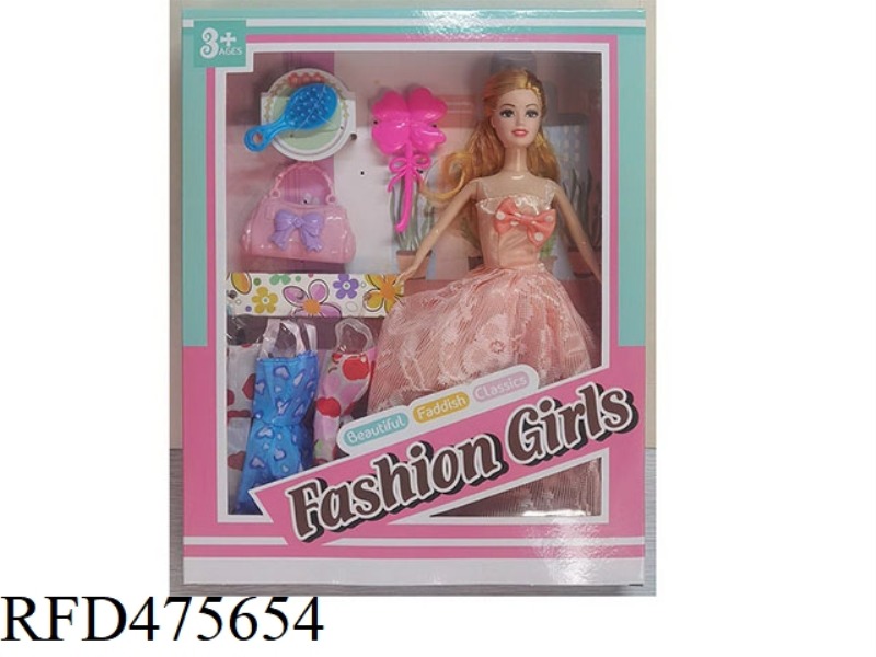 11.5 INCH LIVE HAND SOLID BODY BARBIE HANGING SKIRT BAG AND COMB MIRROR ACCESSORIES