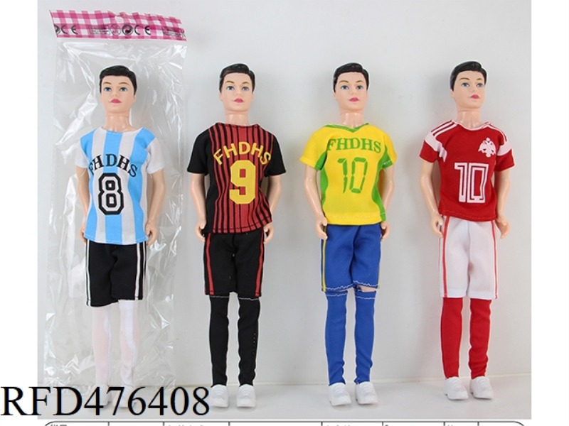 11.5 INCH 30 CM 5 JOINTS SOLID BODY COLOR PRINTING EYEBALL CLOTHING BOYS BARBIE DOLLS ASSORTED