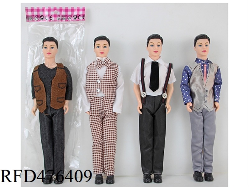 11.5 INCH 30 CM 5 JOINTS SOLID BODY COLOR PRINTING EYE BOY BARBIE DOLL ASSORTED