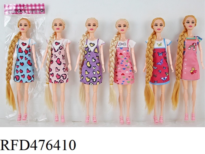 11.5 INCH 30 CM 13 JOINTS SOLID BODY COLOR PRINTING EYE CASUAL CLOTHES BARBIE DOLL ASSORTED