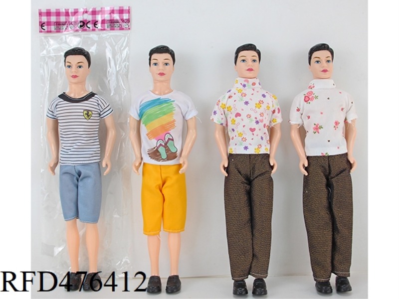 11.5 INCH 30 CM 5 JOINTS SOLID BODY COLOR PRINTING EYE CASUAL CLOTHES MALE BARBIE DOLL ASSORTED