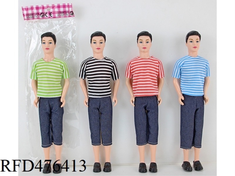 11.5 INCH 30 CM 5 JOINTS SOLID BODY COLOR PRINTING EYE CASUAL CLOTHES MALE BARBIE DOLL ASSORTED