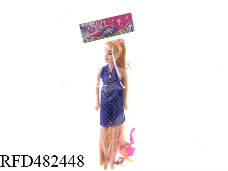 11.5 INCH LONG HAIR EMPTY BARBIE SET WITH COMB