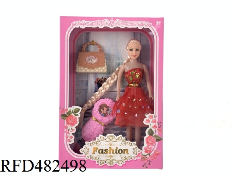 11.5 INCH EMPTY FASHION BEAUTY GIRL BARBIE SET WITH MOBILE PHONE BAG