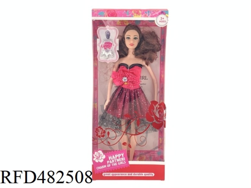 11.5 INCH SOLID FASHION BEAUTY GIRL BARBIE SET WITH NECKLACE