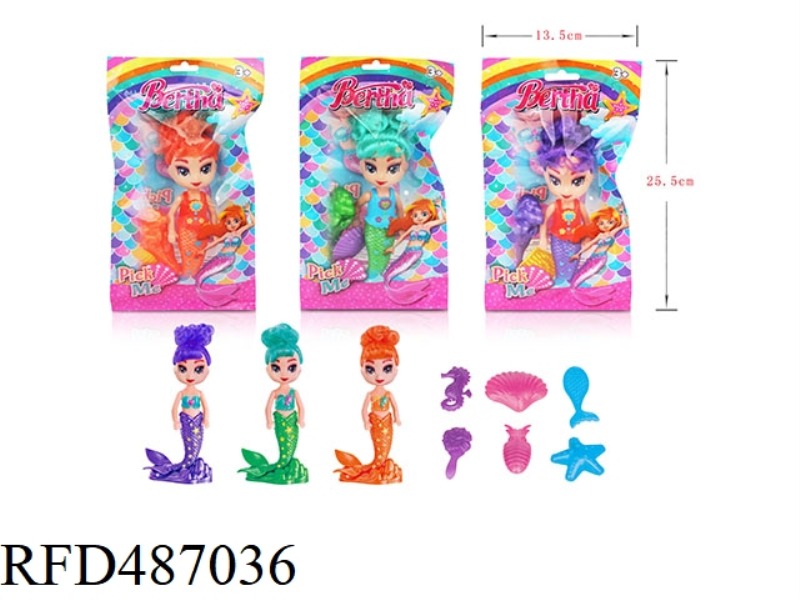 SINGLE CHUANGTOU 6INCH STANDING MERMAID WITH UNDERSEA ACCESSORIES (3 MIXED)