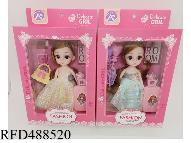 6 INCH DOLL WITH PULL ROD BOX