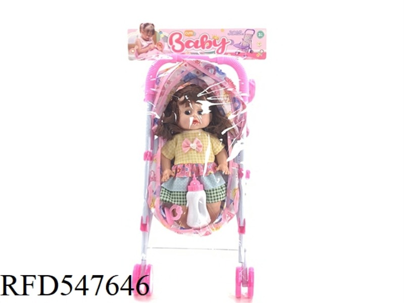FOUR MIXED 14-INCH DOLL LARGE IRON CART 4 SOUND IC