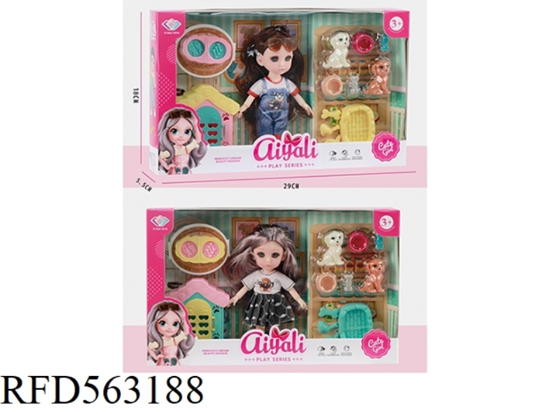 6-INCH 13 JOINT SOLID BODY DOLL SET