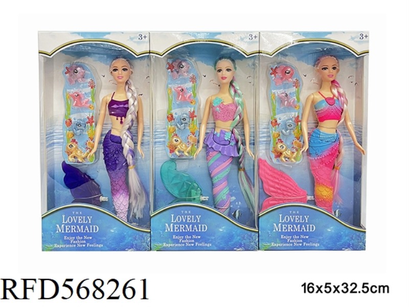 11.5-INCH SOLID BODY LIGHTING, MUSIC MERMAID WITH ACCESSORY LIST, 3 MIXED OPTIONS