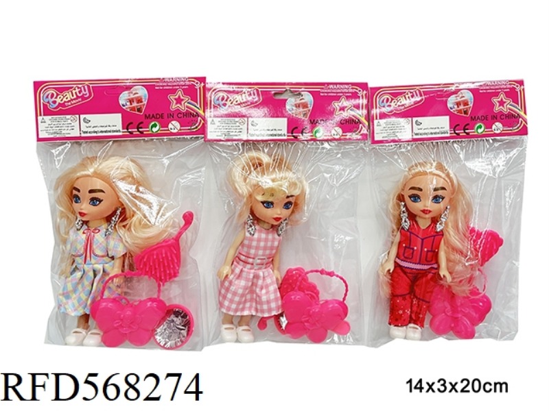 6-INCH REAL LIFE BARBIE MOVIE FASHION DOLL WITH ACCESSORIES IN 3 MIXED VERSIONS