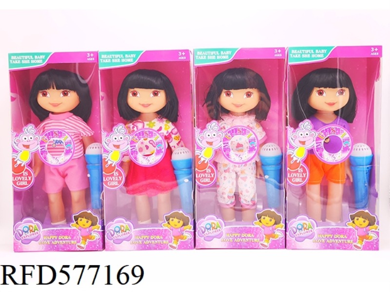 14 INCH BARE BODY WITH MUSIC IC DORA DOLL WITH MUSIC MICROPHONE