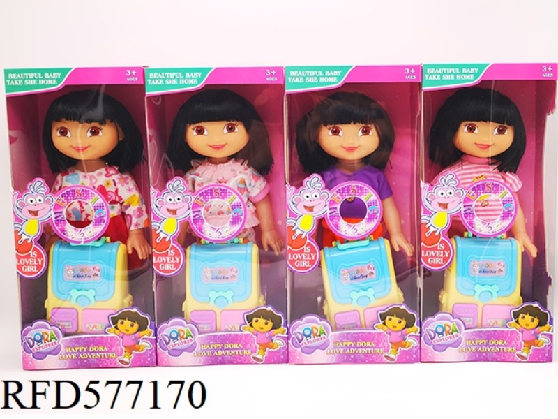 14-INCH BARE BODY WITH MUSIC IC DORA DOLL WITH BIG SCHOOLBAG
