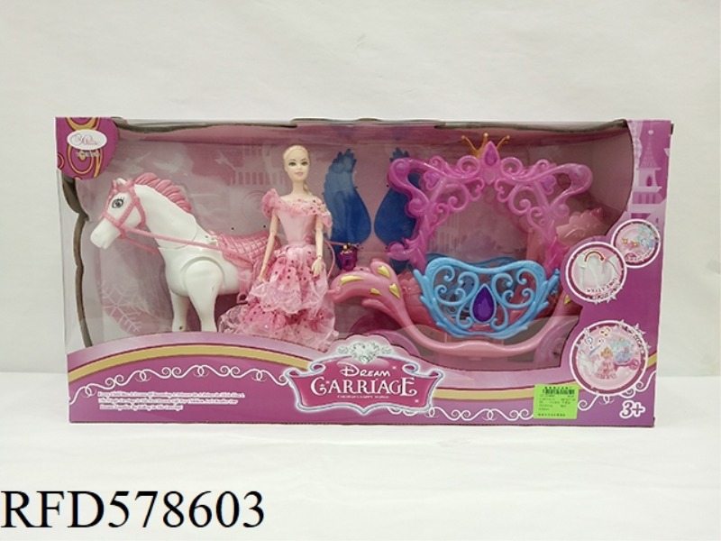 ELECTRIC PEGASUS CARRIAGE WITH BARBIE