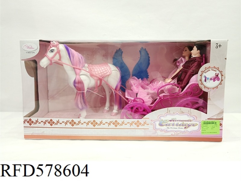 ELECTRIC PEGASUS CARRIAGE WITH BARBIE AND MUSIC