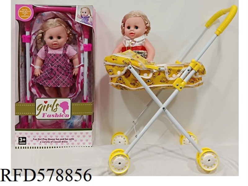 15-INCH DOLL WITH IC WITH IRON CART