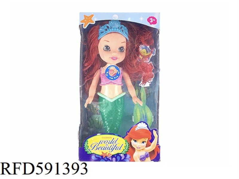 14-INCH FAT BOY DISNEY MERMAID CAN TALK WITH MUSIC AND LIGHTS.